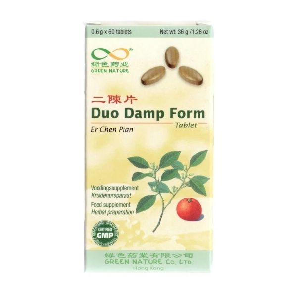 Fórmula China 36 Duo Damp Form Elimina Flema (Er Chen Pian) 60 Tabletas - Green Nature