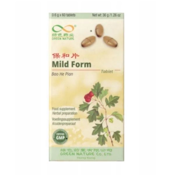 Fórmula China 09 Mild Form Indigestión (Bao He Pian) 60 Tabletas - Green Nature