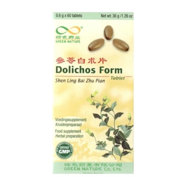 Fórmula China 03 Dolichos Form Anemia (Shen Ling Bai Zhu Pian) 60 Tabletas - Green Nature