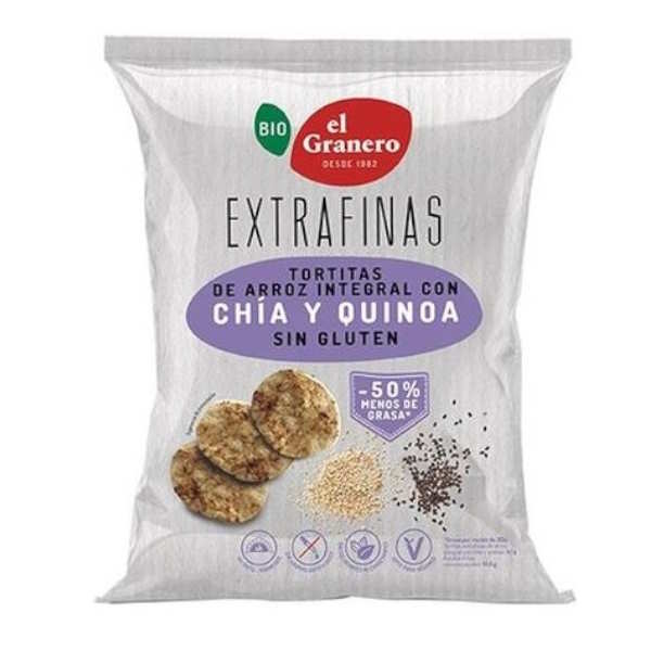Tortitas Extrafinas Arroz Integral Chía Quinoa 60 G. - El Granero