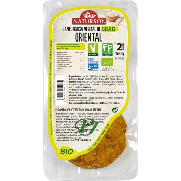 Hamburguesa Cereales Oriental - Natursoy