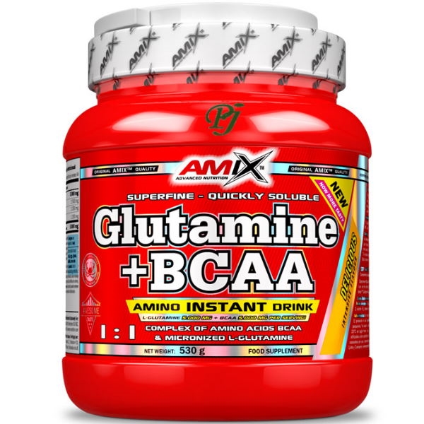 Glutamina + Bcaa 530 G. Naranja - Amix