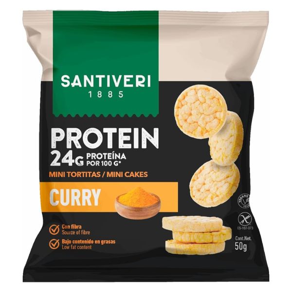 Mini Tortitas Protein Curry 50 G. - Santiveri