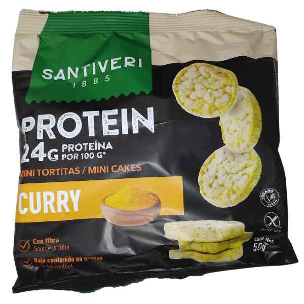 Mini Tortitas Protein Curry 50Gr - Santiveri