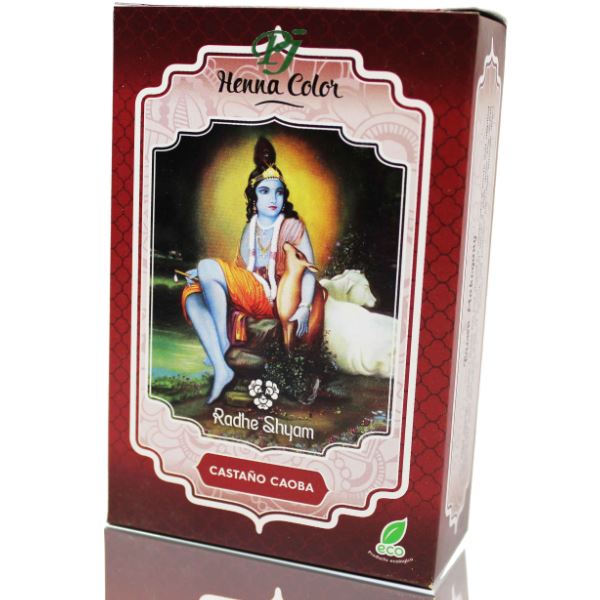 Henna Castaño Caoba Polvo 100 G. - Radhe Shyam