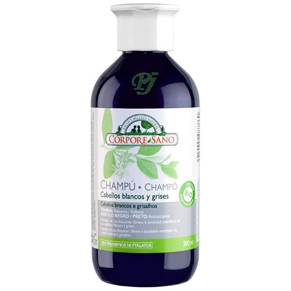 [185184] Champú Henna Blanco Y Grises Con Mirtilo 300 Ml. - Corpore Sano