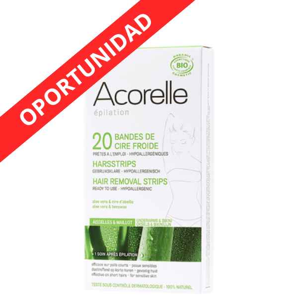 Bandas Cera Fría Inglés Y Axilas 20 Uds. - Acorelle