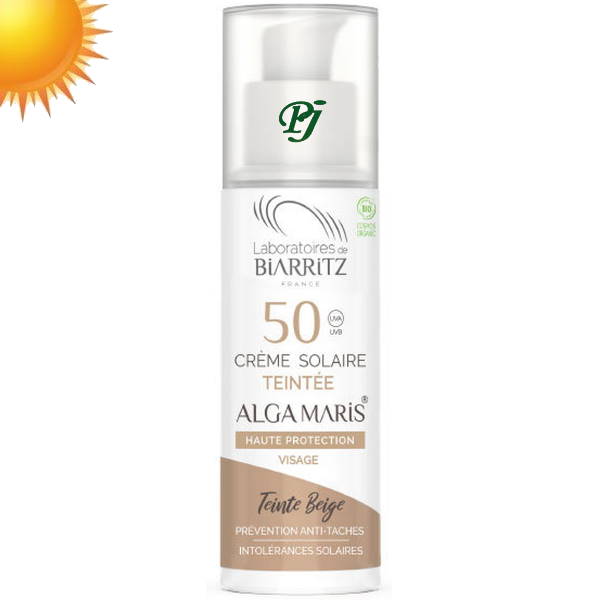 Crema Facial Spf50 Color Dorado 50 Ml.- Biarritz