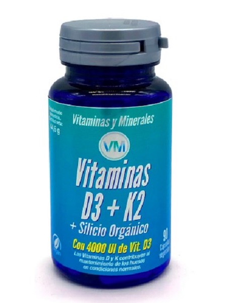 Vitamina D3 + K2 + Silicio Orgánico 90 Cápsulas - Ynsadiet