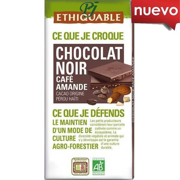 Chocolate Negro Con Café Almendra 100 G. - Ethiquable