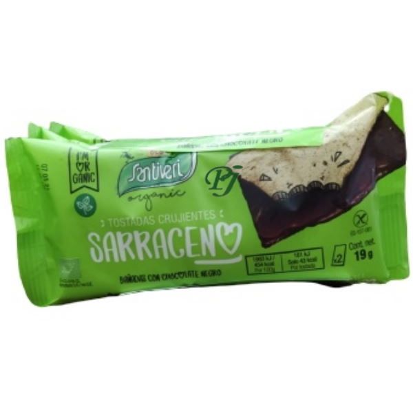 Tostada Trigo Sarraceno Bañadas Con Chocolate Negro Bio 2 X 3 - Santiveri