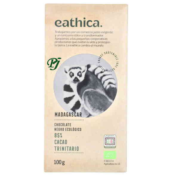 Chocolate Negro 85% Madagascar Bio 100 G. - Eathica