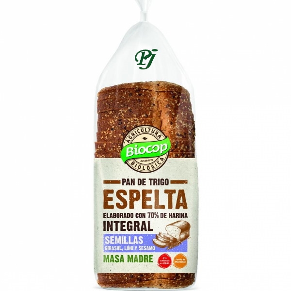Pan Molde Espelta Integral Semillas 400 G. - Biocop