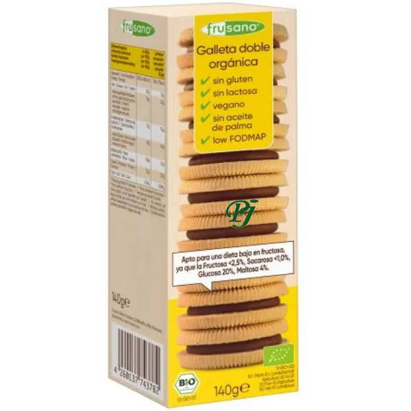 Galletas Doble Orgánica Sin Gluten 140 G. - Frusano