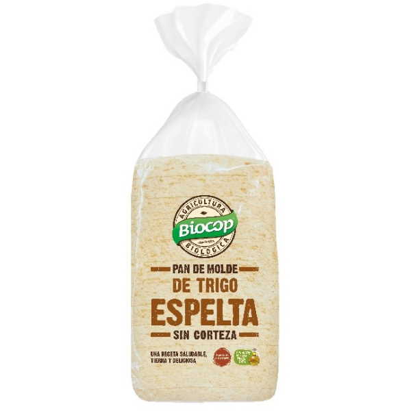 Pan De Molde De Trigo Espelta Sin Corteza 300 G. - Biocop