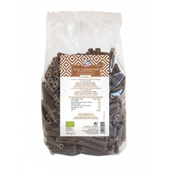 Macarrones Integrales De Centeno Bio 500 G. - La Finestra