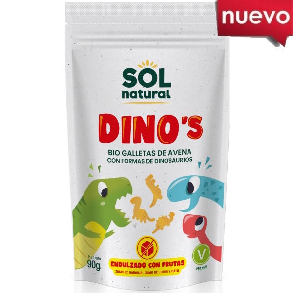 Galletas Dino´S Avena Y Fruta Bio 90 G. - Sol Natural