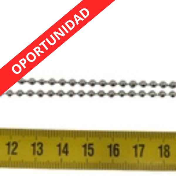 Cadena Acero Inoxidable Bola 3 Mm. x 60 Cm. - Prominer