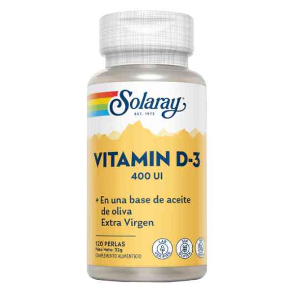 Vitamina D 3 120 Perlas 400 Ui. - Solaray
