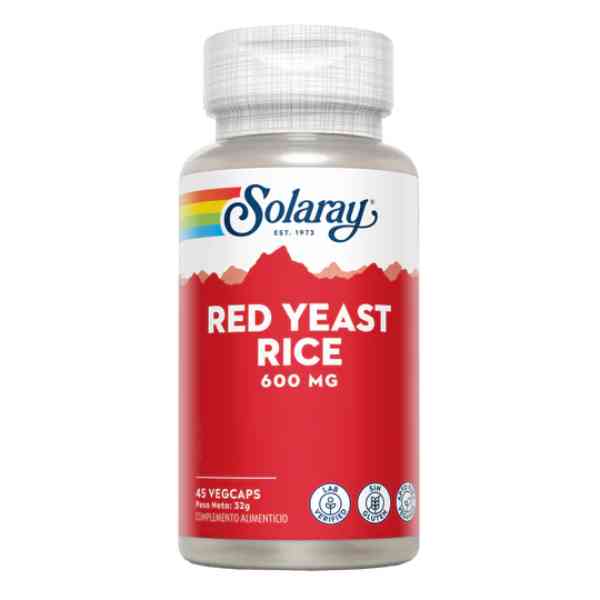 Red Yeast Rice 45 Vegcáps 600 Mg. - Solaray