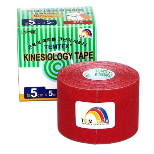 Kinesiology Tape Temtex Rojo 5 Cm x 5 M - Temtex