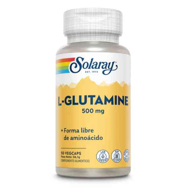 L Glutamina 50 Vegcáps 500 Mg. - Solaray