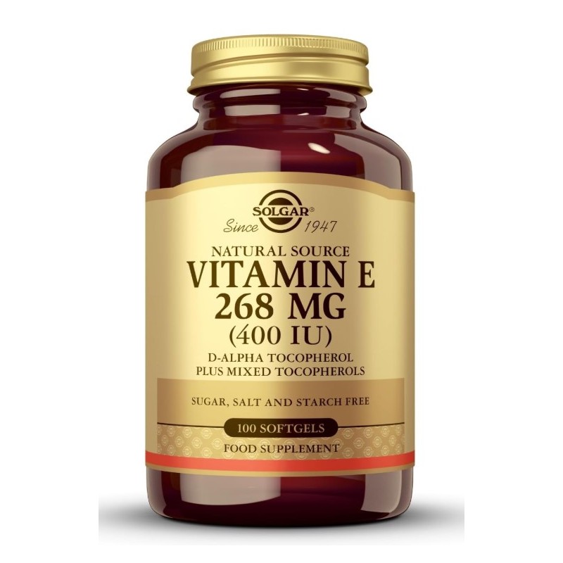 Vitamina E 400Ui 268Mg 100 Capsulas Vegetales - Solgar