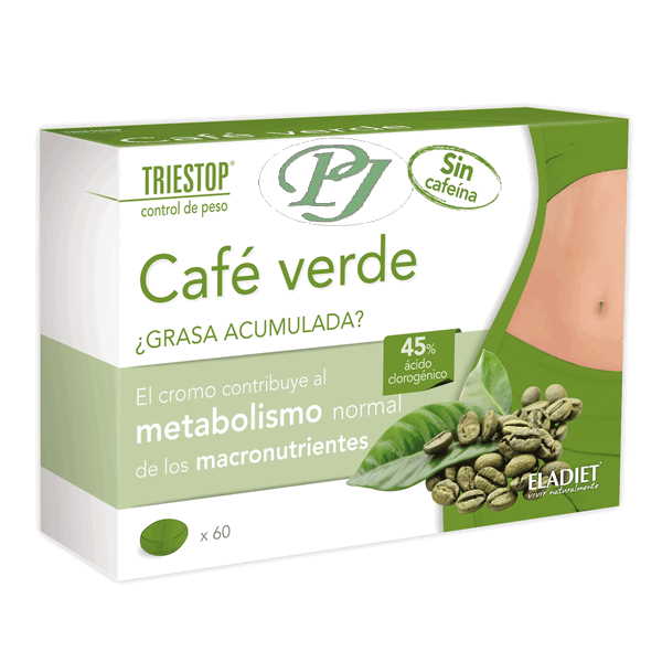 Triestop Café Verde Sin Cafeína 60 Cápsulas - Eladiet