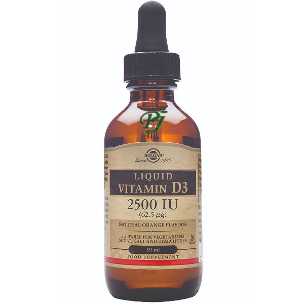 Vitamina D3 Líquida 62 Mcg. 2500 Ui. - Solgar