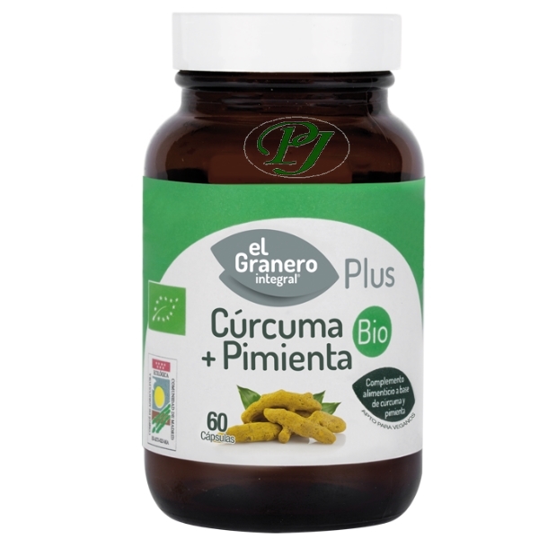 Cúrcuma + Pimienta Bio 60 Cápsulas - El Granero