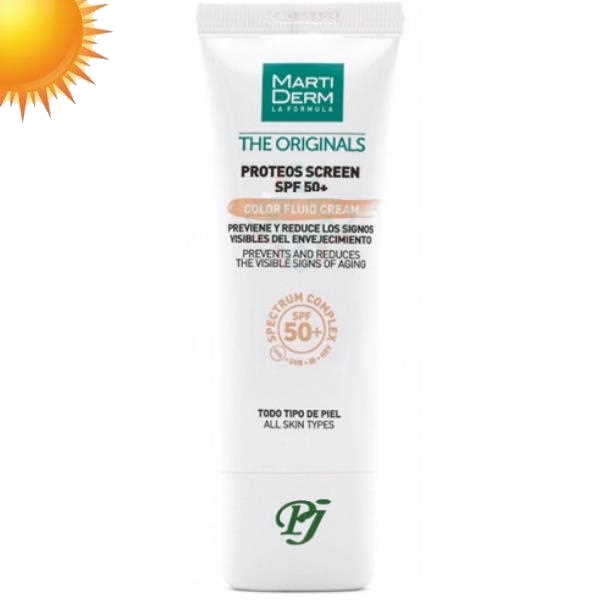 [1300194] Crema Facial Proteos Screen Color Medio Spf50+ 40 Ml. - Martiderm