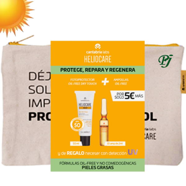 Heliocare Spf50 360º Neceser Gel Oilfree + Ampollas 10X2Ml - Cantabria Labs