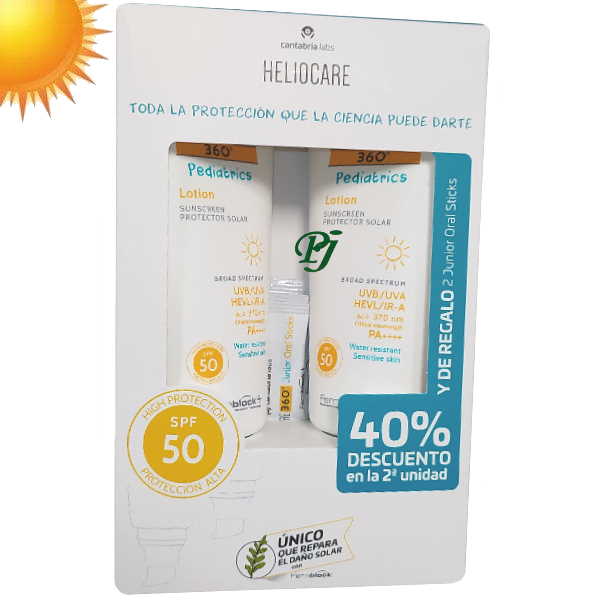 Heliocare 50 360º Loción Pediatrics 2 X 200 Ml. 40% 2ª Ud. - Cantabria Labs