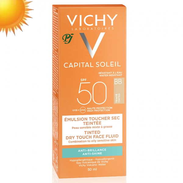 Solar 50 Crema Facial Color Acabado Seco 50Ml - Vichy