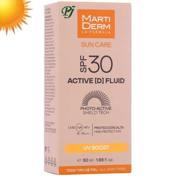 Sun Care Active Fluid Spf 30 Uv Boost 50 Ml. (Solar) - Martiderm