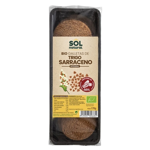 [205699] Galletas Trigo Sarraceno Endulzadas Dátil 170 G. - Sol Natural