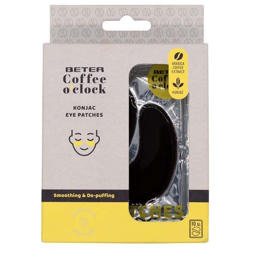 [189036] Parches Para Ojos Konjac 10 Unidades Coffee O Clock - Beter