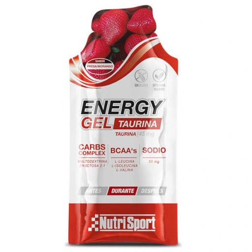 [170348] Gel Carbo Complex Energy Con Taurina Sabor Fresa 35 G. - Nutrisport