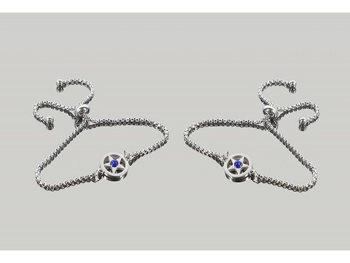 [100652] Pulsera Acero Estrella 5 Puntas Lapislazuli - Prominer