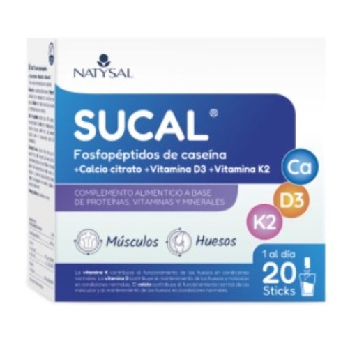 [0505452] Sucal Fosfopétidos De Caseína 20 Sobres - Natysal