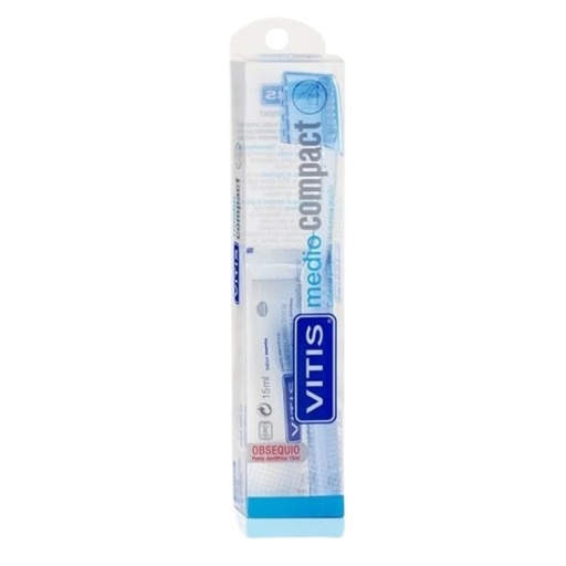 [1301475] Compact Cepillo Medio + Pasta Blanqueadora 15 Ml. - Vitis