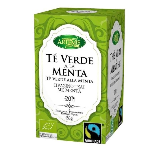 [012046] Té Verde A La Menta 20 Filtros Bio - Artemis