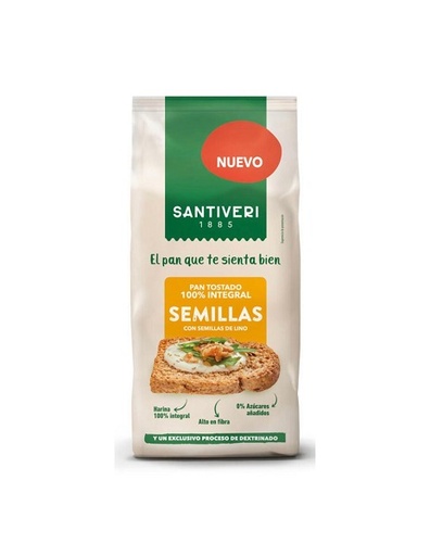 [205786] Pan Tostado 100% Integral Semillas 200 G. - Santiveri