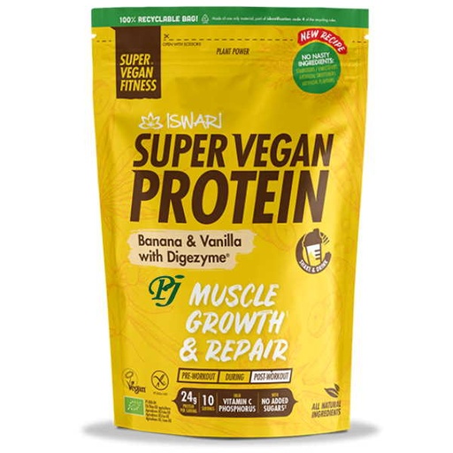[170255] Proteína Vegana Plátano Vainilla 400 G. - Iswari