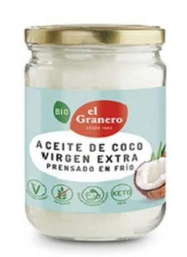 [02510] Aceite De Coco Virgen Extra Prensado En Frío 400 Ml. - El Granero