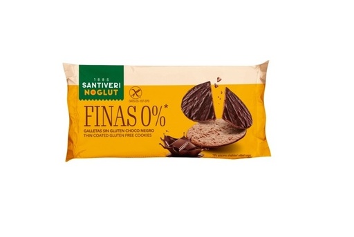 [205767] Galletas Finas 0% Sin Gluten Bañadas Choco 90 G. - Santiveri