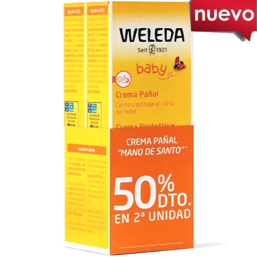 [188754] Crema De Pañal 2 X 75 Ml. 50% 2ª Ud. - Weleda