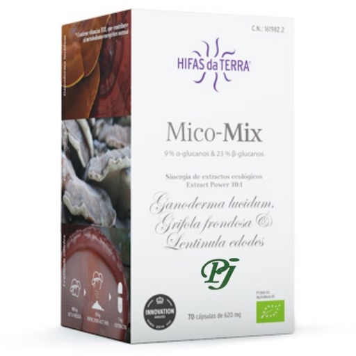 [057678] Mix Shiitake+Maitake+Reishi 70 Cápsulas - Hifas Da Terra