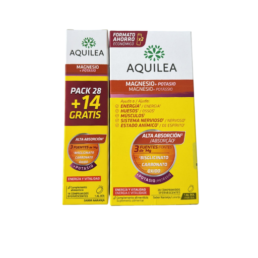 [1300907] Aquilea Magnesio + Potasio 28 + 14 Gratis Efervescentes - Uriach