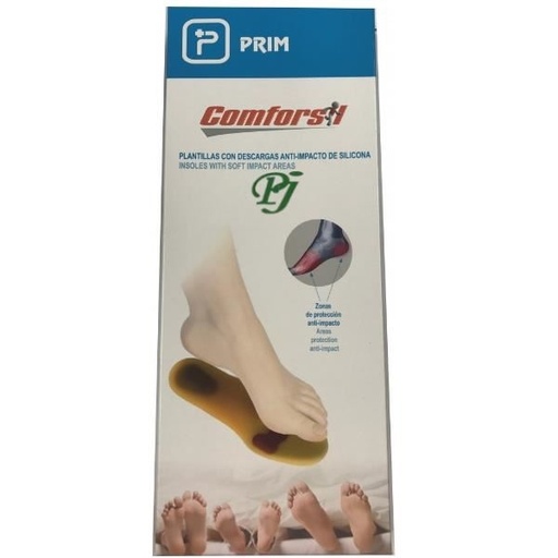 [131274] Plantillas Anti Impacto Silicona Talla S 35/37 Comforsil - Prim